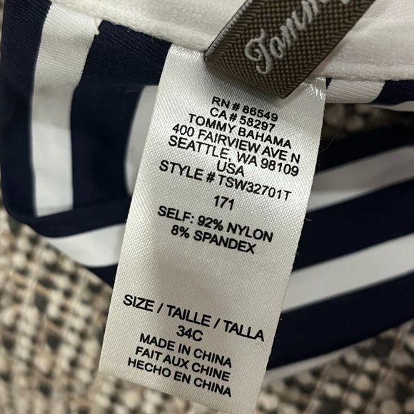 Tommy Bahama Breton Stripe Bikini Swim Top - Picture 5 of 5